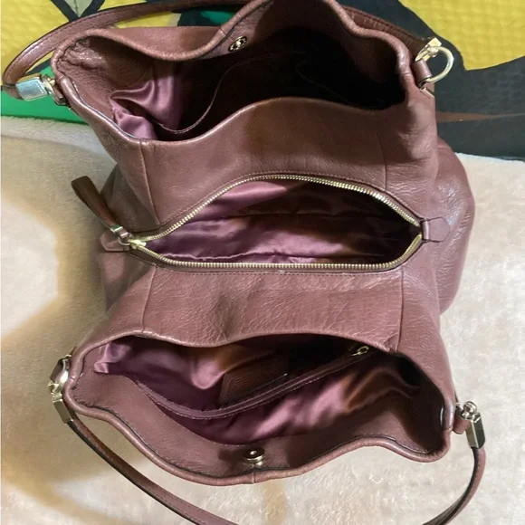 Coach Rich Brown Leather Shoulder Bag - Picture 4 of 6
